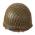 Original U.S. WWII McCord M1 Front Seam Fixed Bale Helmet with Firestone Liner & Helmet Net Original Items
