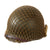 Original U.S. WWII McCord M1 Front Seam Fixed Bale Helmet with Firestone Liner & Helmet Net Original Items