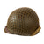 Original U.S. WWII McCord M1 Front Seam Fixed Bale Helmet with Firestone Liner & Helmet Net Original Items