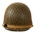 Original U.S. WWII McCord M1 Front Seam Fixed Bale Helmet with Firestone Liner & Helmet Net Original Items