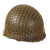 Original U.S. WWII McCord M1 Front Seam Fixed Bale Helmet with Firestone Liner & Helmet Net Original Items