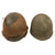 Original U.S. WWII McCord M1 Front Seam Fixed Bale Helmet with Westinghouse Liner & Damaged Helmet Net