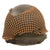 Original U.S. WWII McCord M1 Front Seam Fixed Bale Helmet with Westinghouse Liner & Damaged Helmet Net