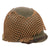 Original U.S. WWII McCord M1 Front Seam Fixed Bale Helmet with Westinghouse Liner & Damaged Helmet Net
