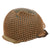Original U.S. WWII McCord M1 Front Seam Fixed Bale Helmet with Westinghouse Liner & Damaged Helmet Net