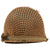 Original U.S. WWII McCord M1 Front Seam Fixed Bale Helmet with Westinghouse Liner & Damaged Helmet Net