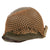 Original U.S. WWII McCord M1 Front Seam Fixed Bale Helmet with Westinghouse Liner & Damaged Helmet Net