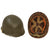 Original U.S. WWII 1943 M1 McCord Fixed Bale Front Seam Helmet with Net - Inland/Firestone Tire & Rubber Co Liner Original Items