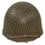 Original U.S. WWII 1943 M1 McCord Fixed Bale Front Seam Helmet with Net - Inland/Firestone Tire & Rubber Co Liner Original Items
