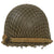Original U.S. WWII 1943 M1 McCord Fixed Bale Front Seam Helmet with Net - Inland/Firestone Tire & Rubber Co Liner Original Items