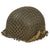 Original U.S. WWII 1943 M1 McCord Fixed Bale Front Seam Helmet with Net - Inland/Firestone Tire & Rubber Co Liner Original Items