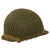 Original U.S. WWII 1945 M1 Schlueter Front Seam Swivel Bale Helmet with M44 Net and International Molded Plastics Liner Original Items