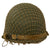 Original U.S. WWII 1945 M1 Schlueter Front Seam Swivel Bale Helmet with M44 Net and International Molded Plastics Liner Original Items