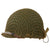 Original U.S. WWII 1945 M1 Schlueter Front Seam Swivel Bale Helmet with M44 Net and International Molded Plastics Liner Original Items