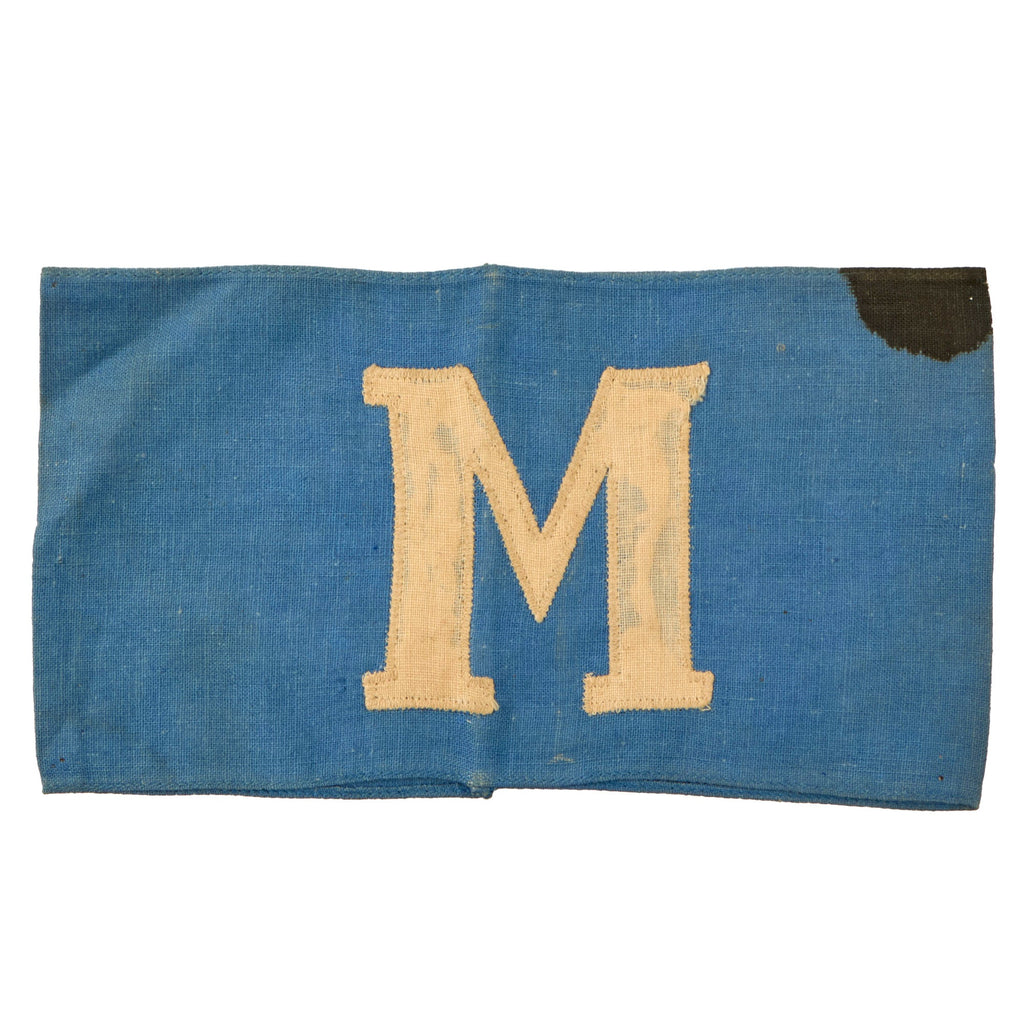 Original German WWII Early Luftschutz Air Raid Protection Messenger Armband Original Items