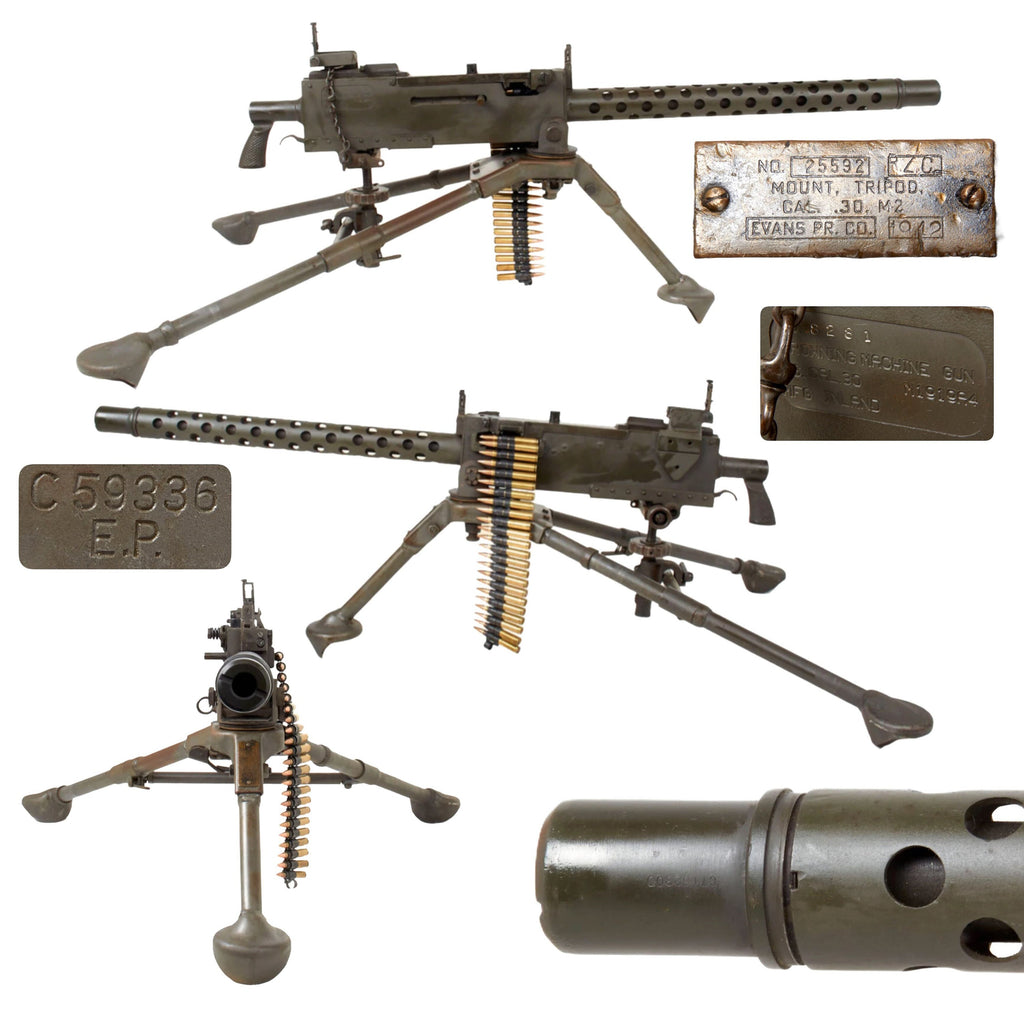 Original U.S. WWII Browning .30 Caliber M1919A4 Display Machine