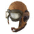 Original WWII German Luftwaffe LKP S101 Summer Pilot Flying Helmet with Avionics & Goggles Original Items