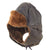 Original German WWII Kriegmarine Issue Winter Fur Leather Hat with PRYM Snaps - Size 57 Original Items