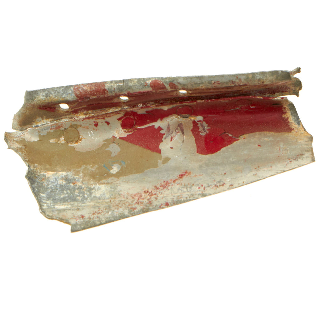 Original U.S. WWII Fragment of Japanese Kamikaze Zero Plane with Roundel Visible Recovered by Jack Duane Cozzen of the USS Lyman K. Swenson Original Items