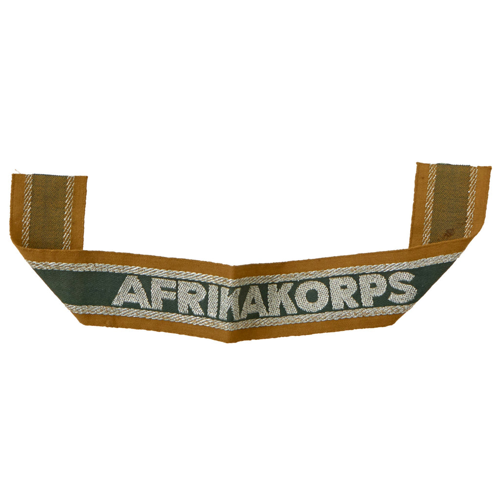 Original German WWII Unissued DAK Afrikakorps Machine Embroidered Cuff Title - 11 ¼" Long Original Items