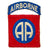 Original U.S. WWII Airborne Patch Lot with Scarf made from Camouflage Parachute Original Items