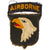 Original U.S. WWII Airborne Patch Lot with Scarf made from Camouflage Parachute Original Items