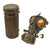 Original German WWII Field Gear Lot with M38 Size 3 Gas Mask in Canister, Ammunition Pouches, K98 Cleaning Kit & Eating Utensils Original Items