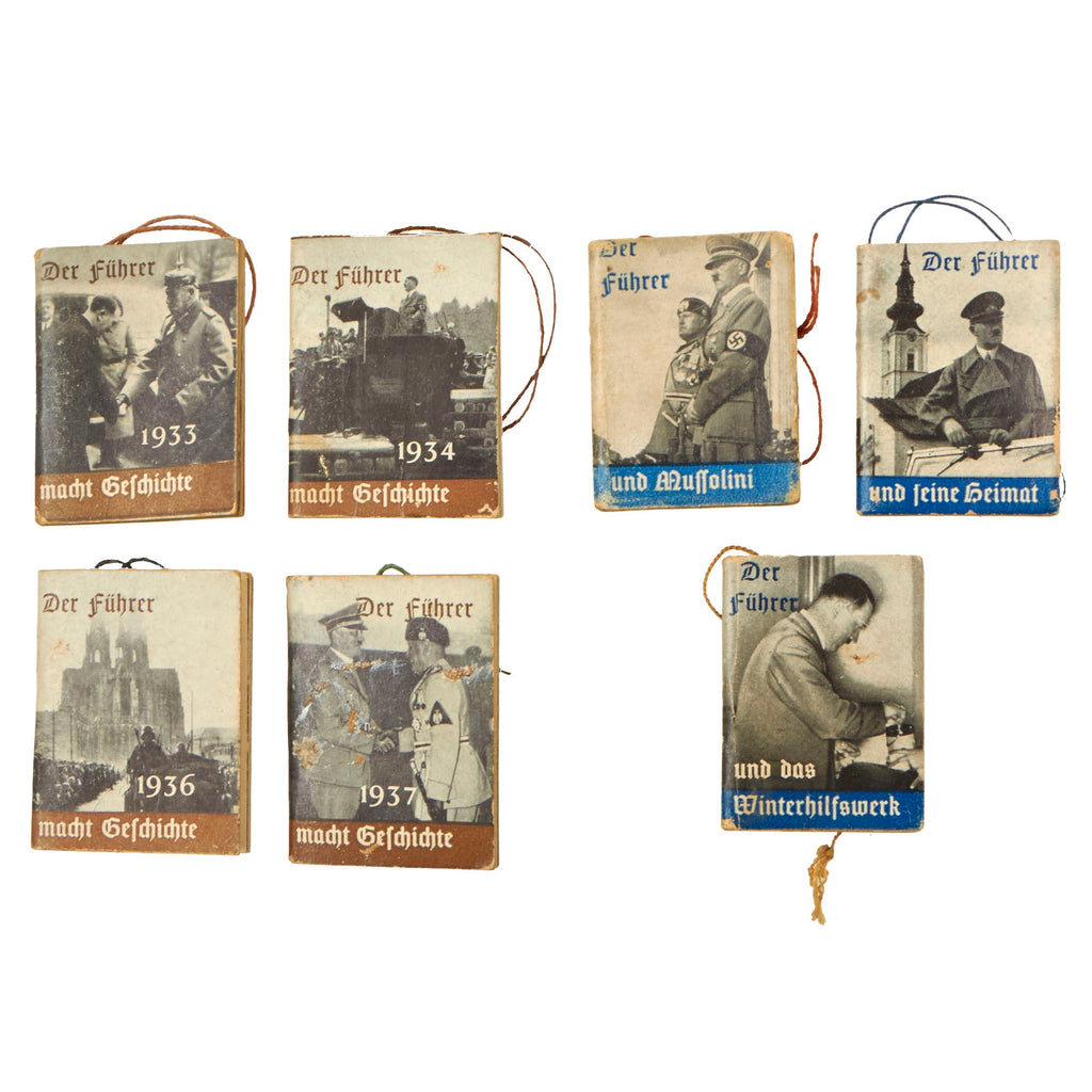 Original German WWII Lot of Seven Miniature "Der Führer" Propaganda Photo Books Original Items