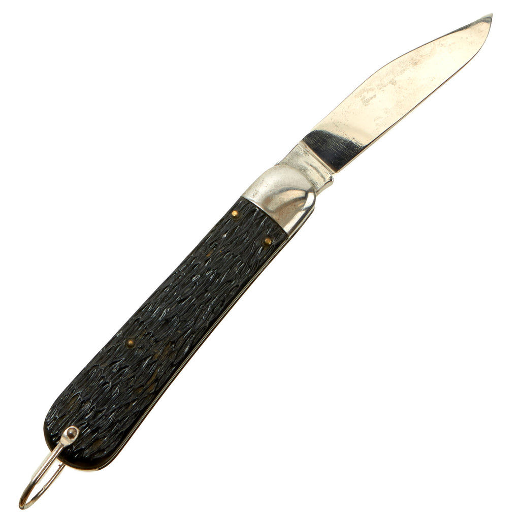 Original U.S. WWII Style Korean War Airborne Schrade Walden NY M2 Pocket Knife with Bail Original Items
