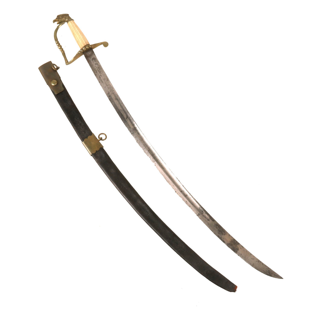 Original U.S. War of 1812 Era Ames Artillery 1800 Pattern Officer’s Sword with Weeping Eagle Pommel & Scabbard by N.P. Ames - Tremendous Eagle Motif Etching - Circa 1829 Original Items