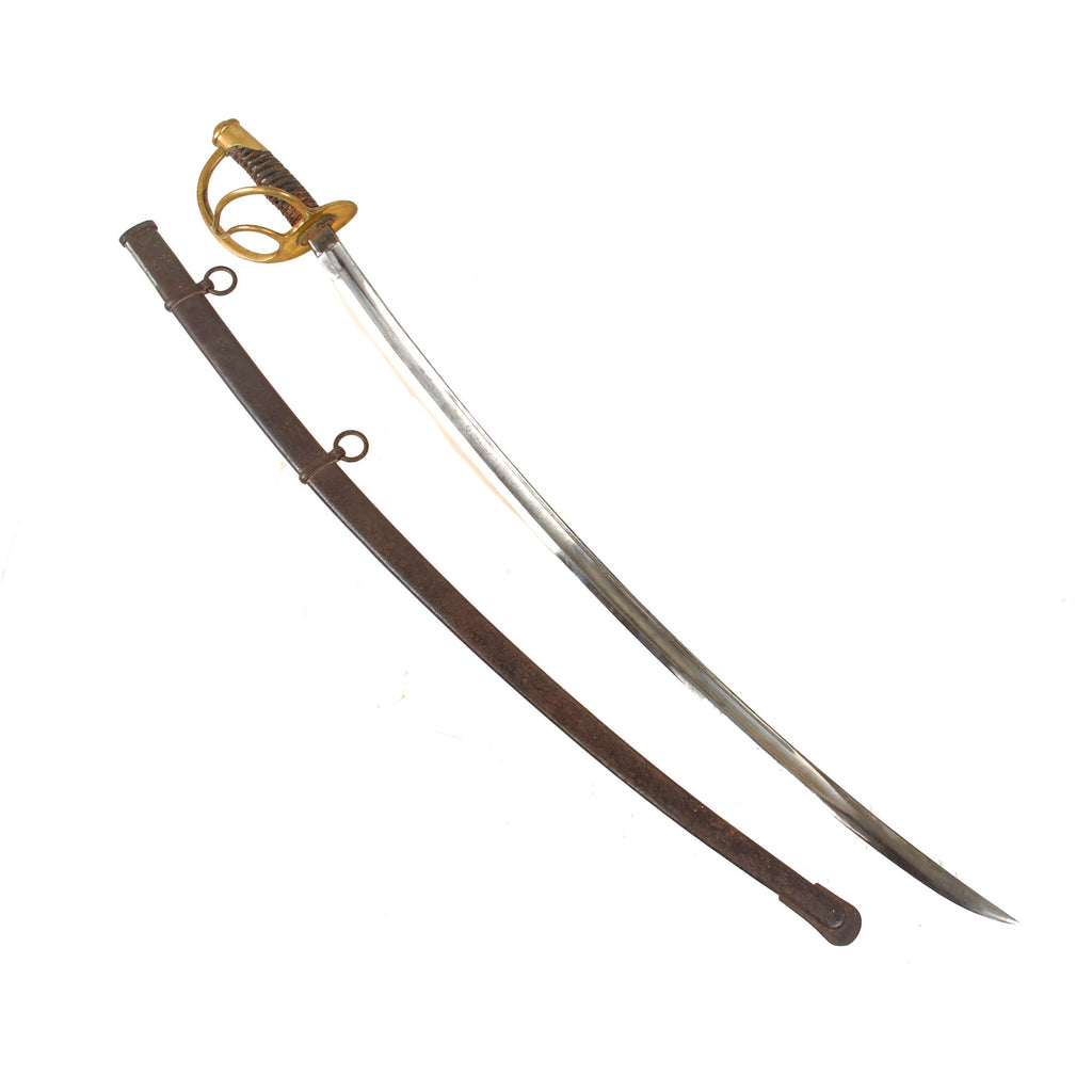 Original U.S Civil War Model 1860 Light Cavalry Saber by C. Roby with Steel Scabbard - Dated 1865 Original Items