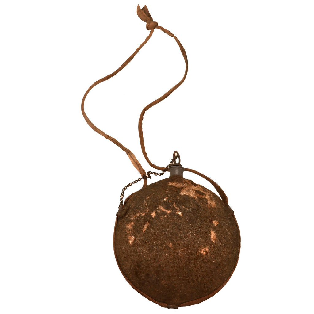 Original U.S. Civil War M1858 Smoothside Canteen with Cover & Rare Federal Issue Sling Original Items