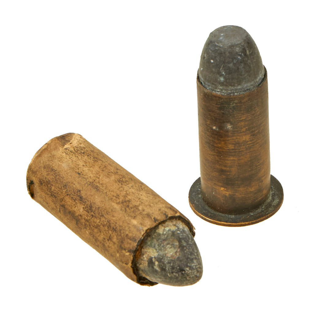 Original U.S. Civil War Era Maynard & Smith Carbine Cartridge Lot of Two (2) - Inert Original Items