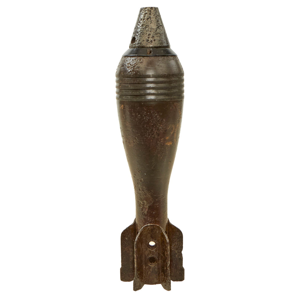 Original Soviet WWII Inert 50mm Mortar Round with Fuze & German Markings for Capture and Reissue Original Items
