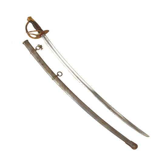 Original U.S. Civil War Model 1860 Light Cavalry Saber with Scabbard by Ames of Chicopee, Mass. - Dated 1863 Original Items