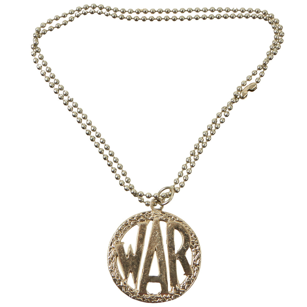 Original U.S. Vietnam War Era Nickel-Plated “WAR” Gag Pendant for Opposition to Anti-War Movement - As Worn by SOG Team Members In Country Original Items