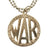Original U.S. Vietnam War Era Nickel-Plated “WAR” Gag Pendant for Opposition to Anti-War Movement - As Worn by SOG Team Members In Country Original Items
