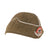 Original German WWII RAD National Labor Service Officer M38 Wool Overseas Cap with Flatwire Insignia Original Items