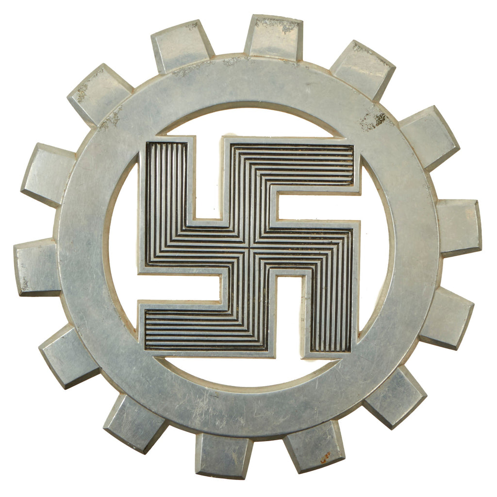 Original German WWII DAF Labor Front Aluminum Wall Sign - Deutsche Arbeitsfront Original Items