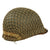 Original U.S. WWII 1945 M1 McCord Rear Seam Swivel Bale Helmet with M44 Net and Firestone Liner Original Items