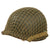 Original U.S. WWII 1945 M1 McCord Rear Seam Swivel Bale Helmet with M44 Net and Firestone Liner Original Items
