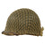 Original U.S. WWII 1945 M1 McCord Rear Seam Swivel Bale Helmet with M44 Net and Firestone Liner Original Items