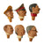 Original German Post-WWII Political & Military Caricature Wine Stoppers by Achatit of Cologne, Germany - Lot of 6 - AH, Churchill, Truman, Eisenhower, MacArthur, and Stalin Original Items
