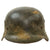 Original German WWII Heer Army No Decal M40 Steel Helmet with Sawdust Textured Camouflage - Size 64 Shell Original Items