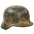 Original German WWII Heer Army No Decal M40 Steel Helmet with Sawdust Textured Camouflage - Size 64 Shell Original Items