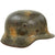 Original German WWII Heer Army No Decal M40 Steel Helmet with Sawdust Textured Camouflage - Size 64 Shell Original Items