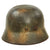 Original German WWII Heer Army No Decal M40 Steel Helmet with Sawdust Textured Camouflage - Size 64 Shell Original Items