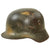 Original German WWII Heer Army No Decal M40 Steel Helmet with Sawdust Textured Camouflage - Size 64 Shell Original Items