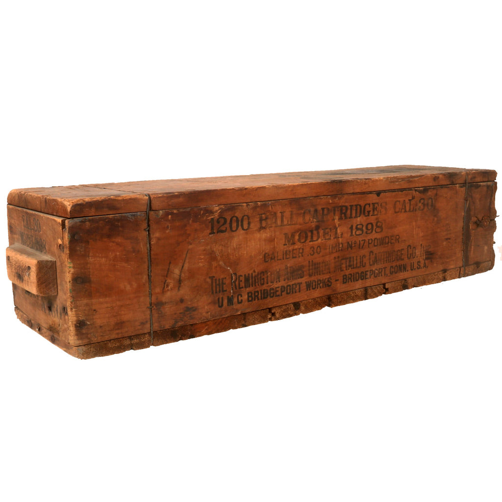Original U.S. Spanish-American War Model 1898 Krag .30 Cal Cartridge Ammunition Crate by Union Metallic Cartridge Co. - Extremely Scarce Original Items