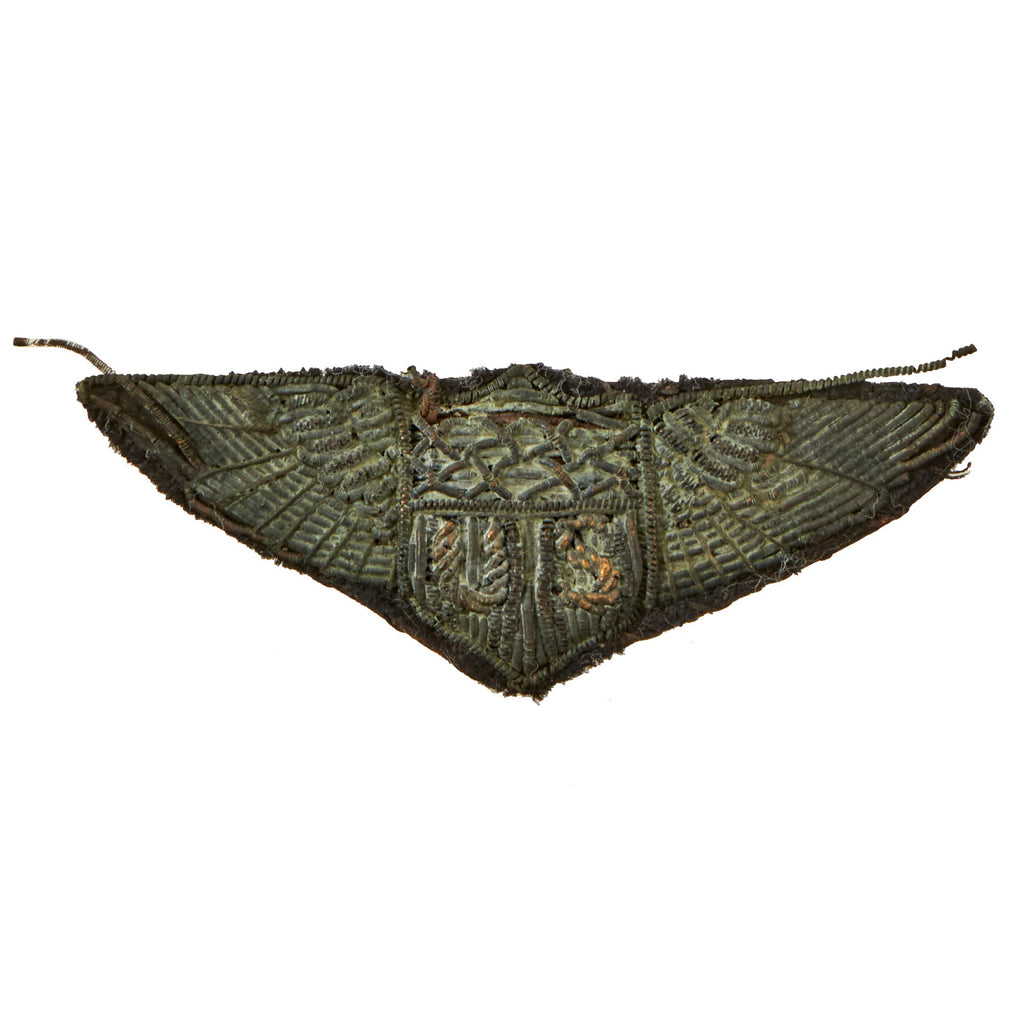 Original U.S. WWI Era Heavily Worn “Dallas” Style Bullion Pilot’s Wings Original Items